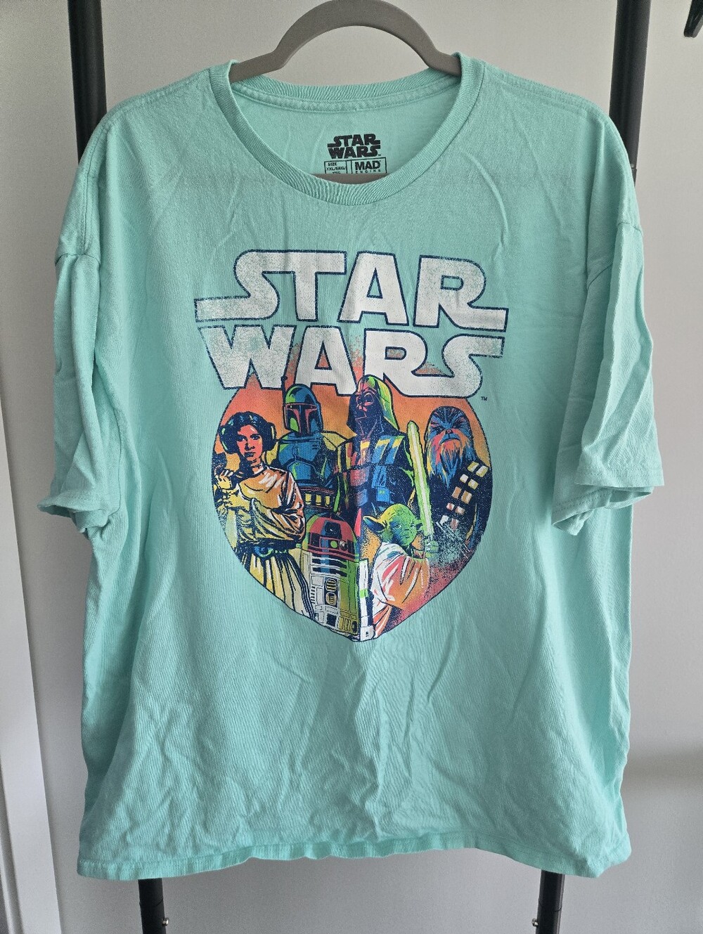 Star Wars Unisex XXL colorful teal seafoam turquoise T Shirt Men Womem Unisex